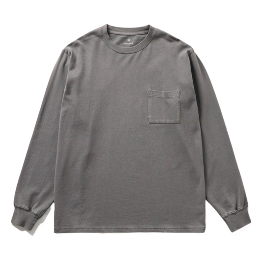 Snow Peak Garment Dyed L/S T-Shirt- Charcoal