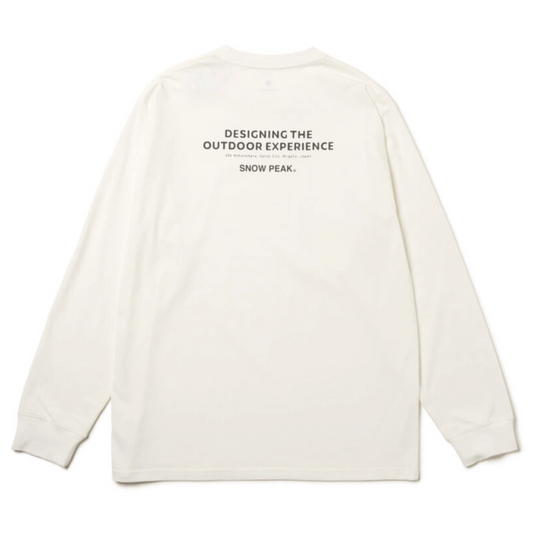 Snow Peak Typography L/S T-Shirt - White