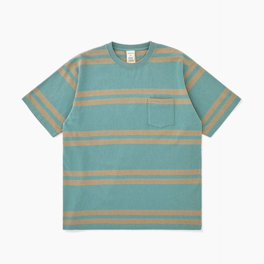 Khakis Bold Stripe S/S T-Shirt - Dusty Green
